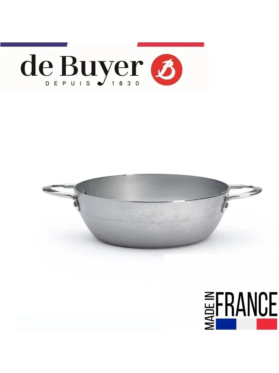 De Buyer Сковорода Mineral B, 32 см, без крышки, с фиксированной ручкой