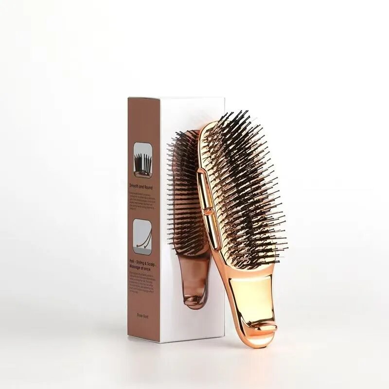 S-Heart-S Расческа Scalp Brush Premium удлиненная (золото-шампань)