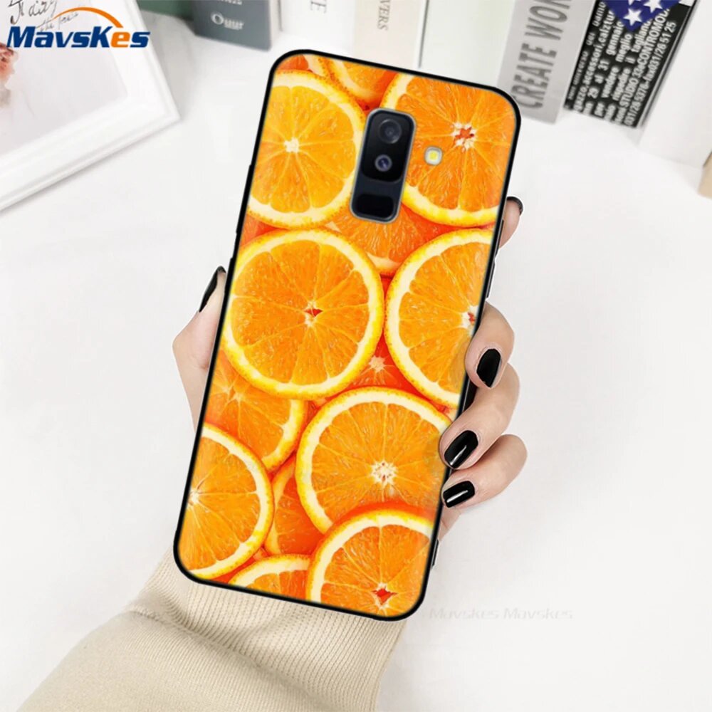 Чехол для Samsung Galaxy A6 2018 SM A600 A600F, силиконовая Мягкая Оранжевый, 00026, A6 2018 - A600F