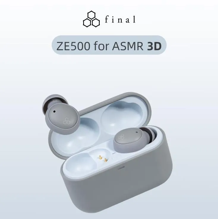 Final ZE500 ASMR 3D беспроводные Bluetooth наушники для сна, серые
