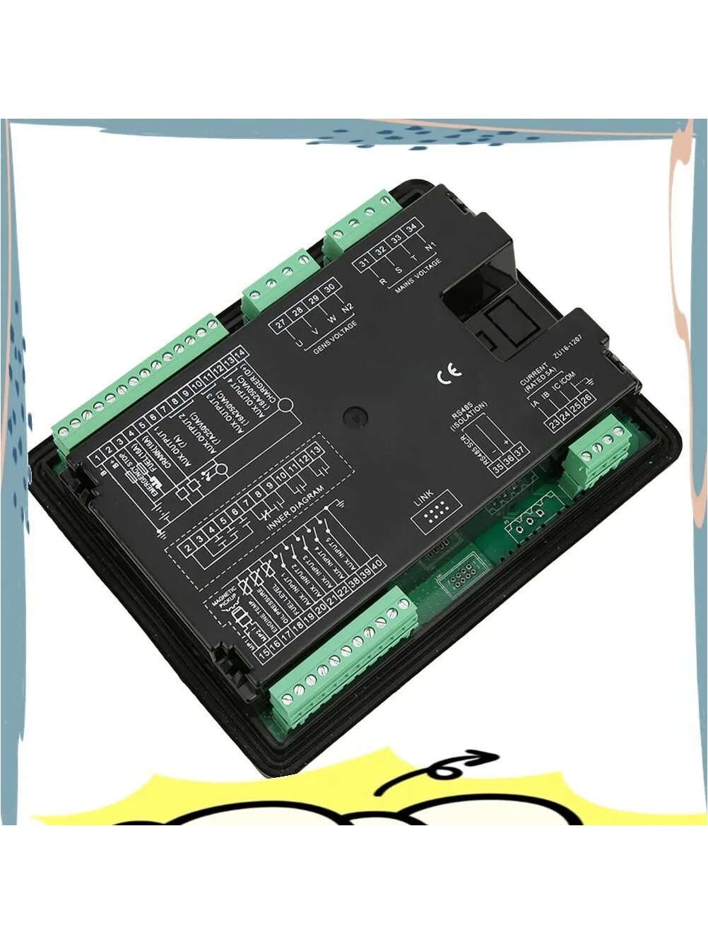 Контроллер генераторной установки HQM6120U из пластика, напряжение 8-36 В постоянного тока