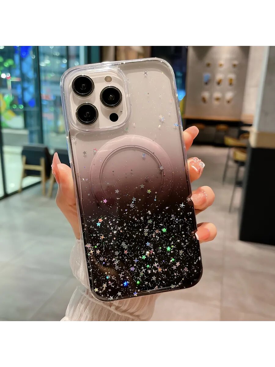 Чехол для Phone 13 pro (Айфон) MagSafe чёрный