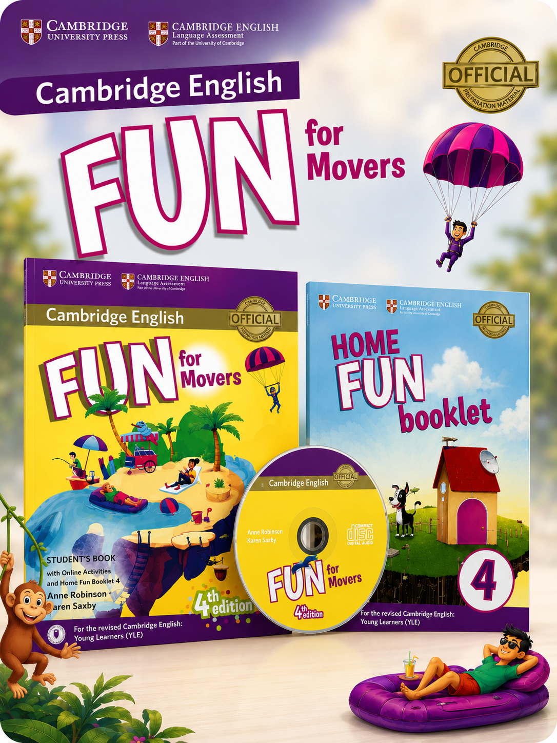 FUN for Movers комплект: Student's Book (учебник) + Home Booklet (буклет) + Диск (4 издание)