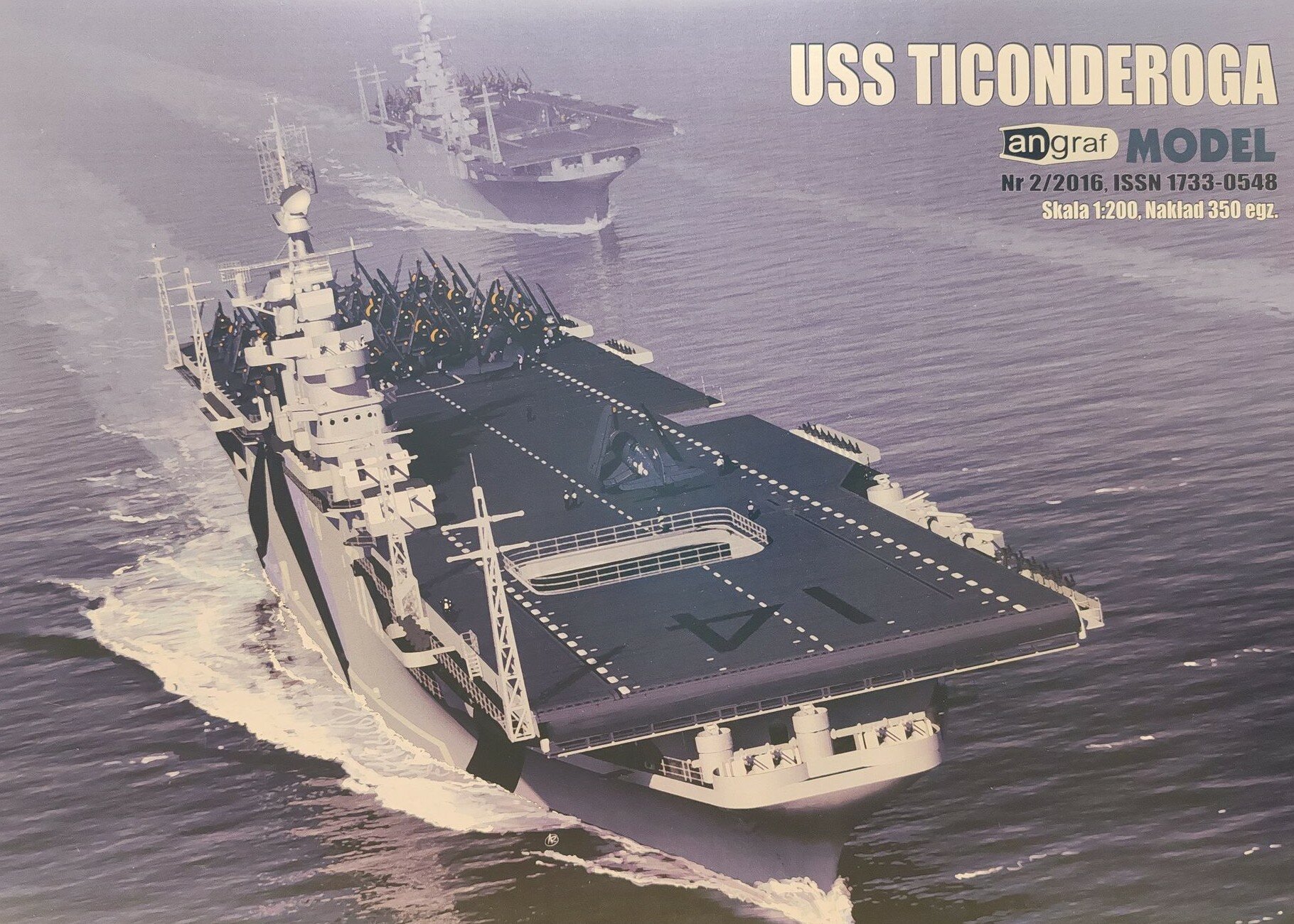 Сборная бумажная модель Авианосец USS Ticonderoga - angraf №2/16 (журнал)