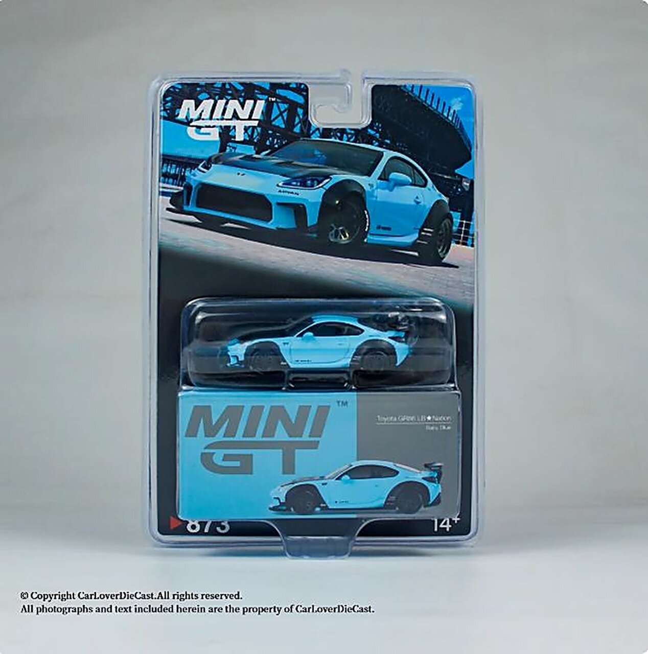 Машинка TSM Mini GT 1:64 minigt #873 Car model toys Toyota GR86 LB*Nation blue
