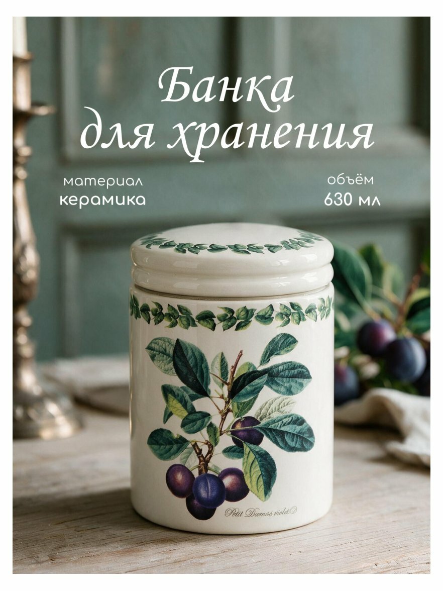 Банка для сыпучих продуктов Dolomite "Fruit Garden" 10х10х13,5см 630мл (L2521153)
