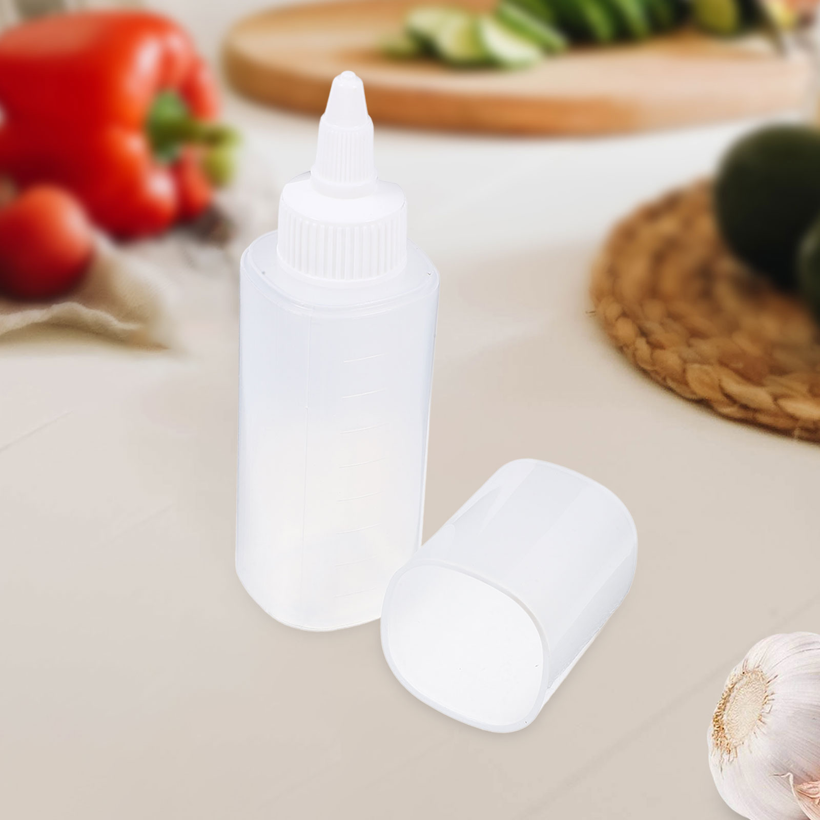 Прозрачные Бутылки Для Соуса 2 Штуки Объем 13.00X3.90X3.90Cm