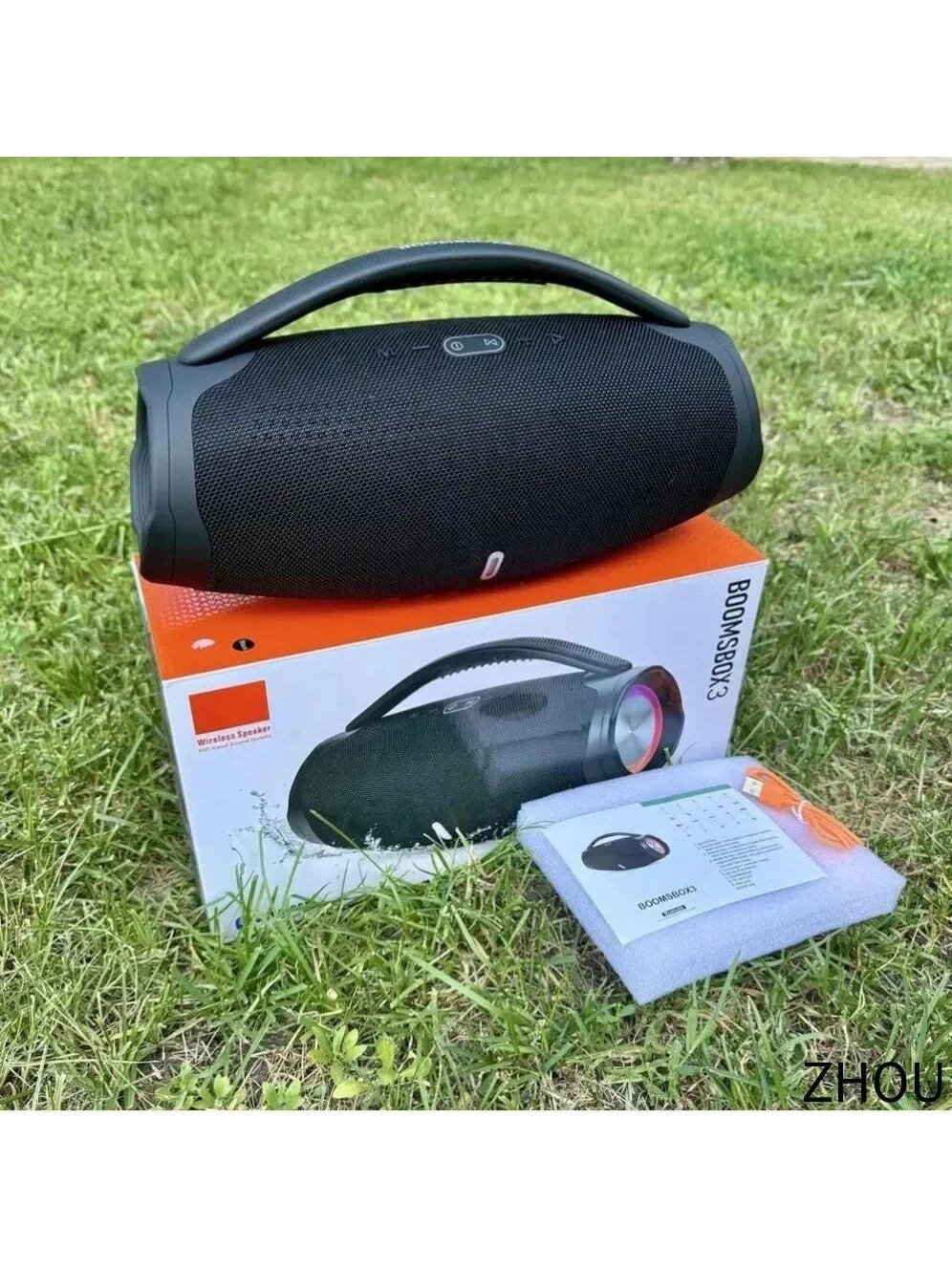 Портативная колонка BOOMBOX 3 черный / Блютуз колонка беспроводная