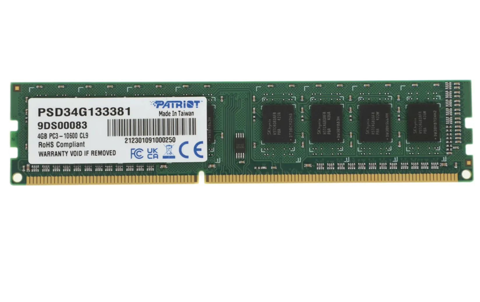 Оперативная память Patriot PSD34G133381 DDR3 - 1x 4ГБ 1333МГц, DIMM