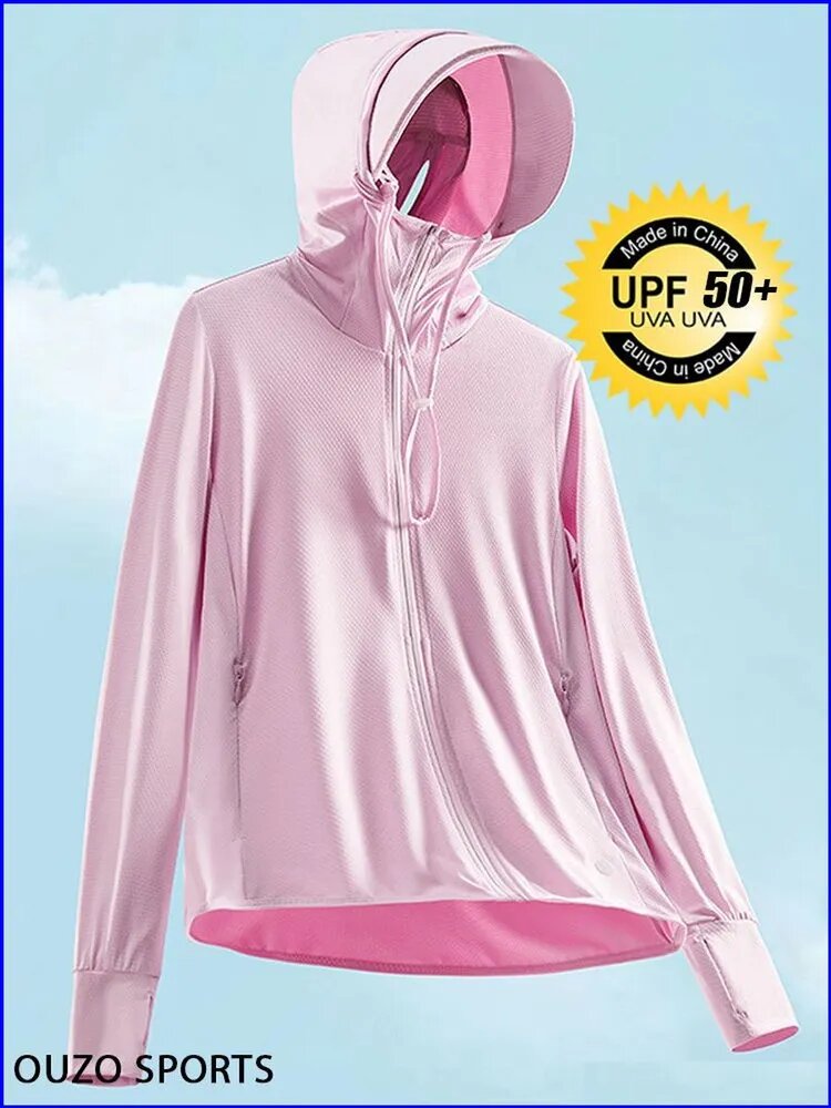 Худи OUZO Женские толстовки с капюшоном UPF50+