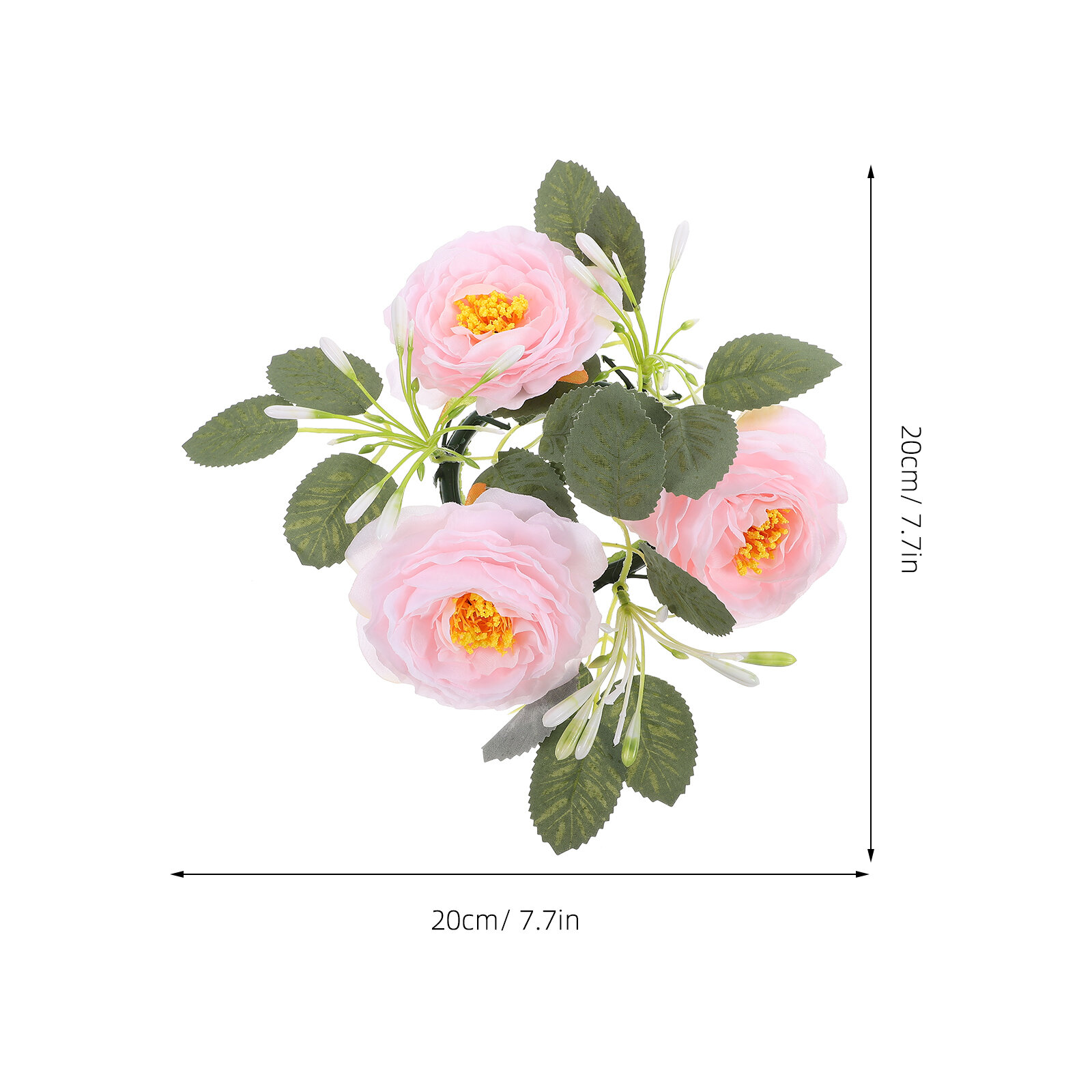 Розовый Венок Для Свечей Из Искусственных Цветов 20.00X20.00X6.00Cm