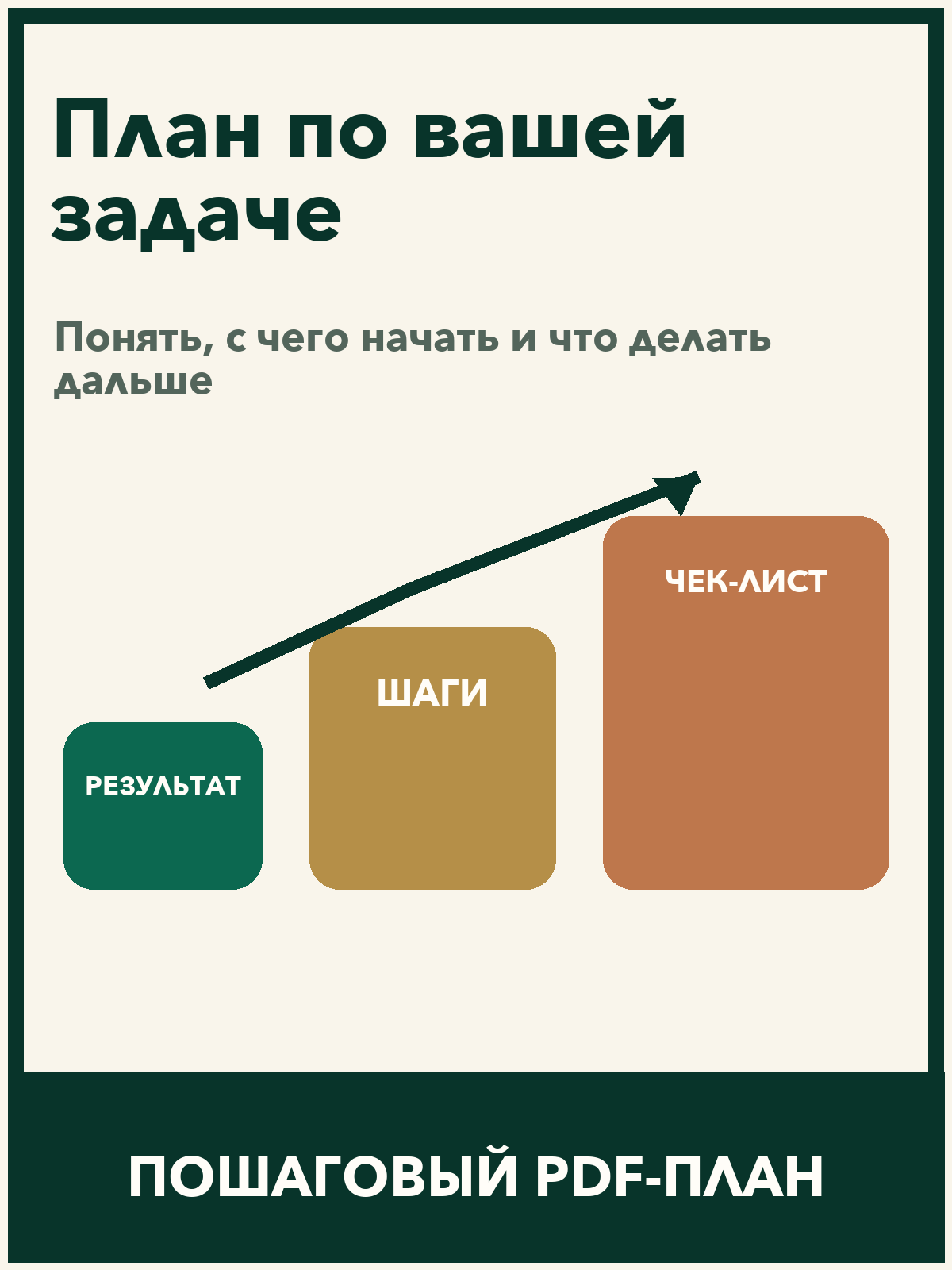 Персональный пошаговый план действий по вашей задаче