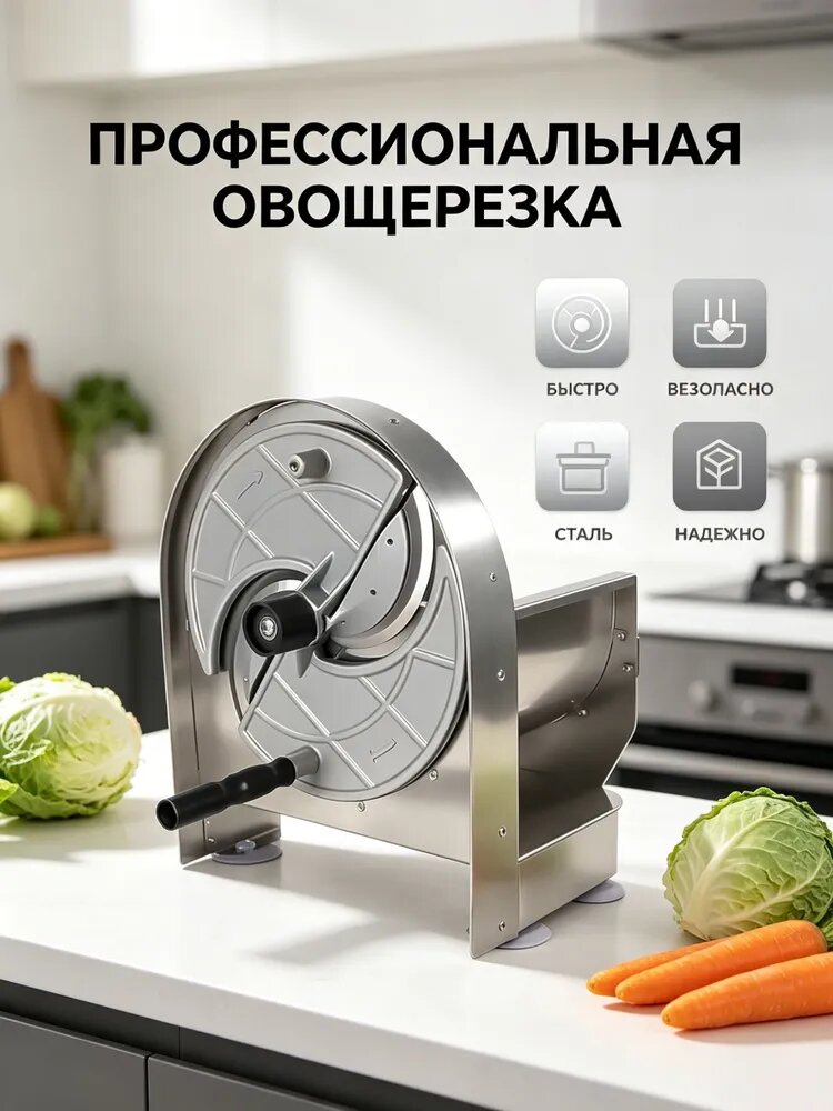 Овощерезка ручная профессиональная из нержавеющей стали, шинковка для овощей и фруктов, мультислайсер для дома и кафе