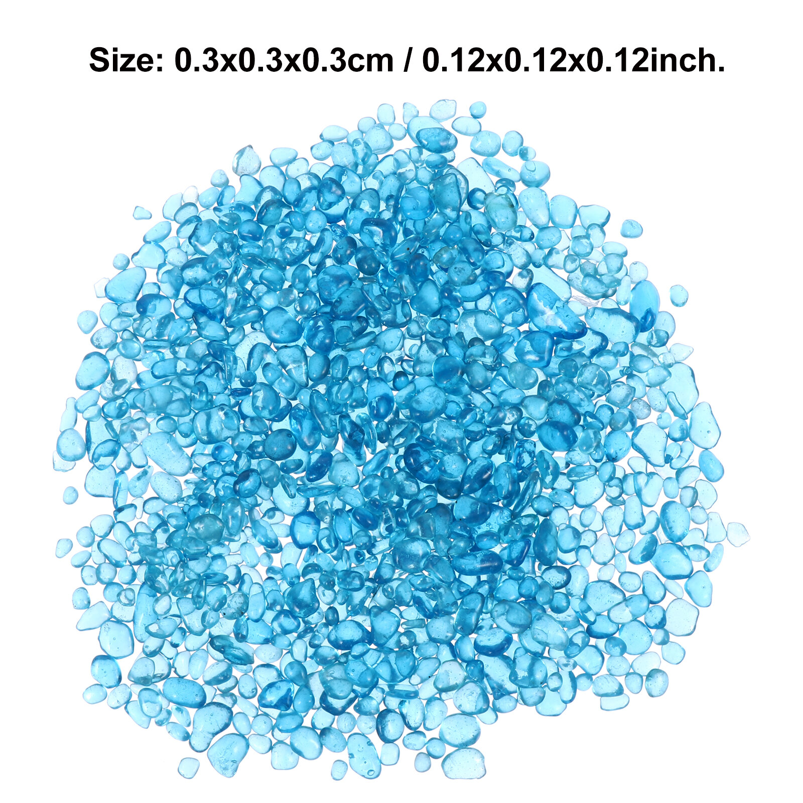1 Пакет Прозрачных Стеклянных Камней 500г Для Аквариумов И Растений 0.3x0.3cm