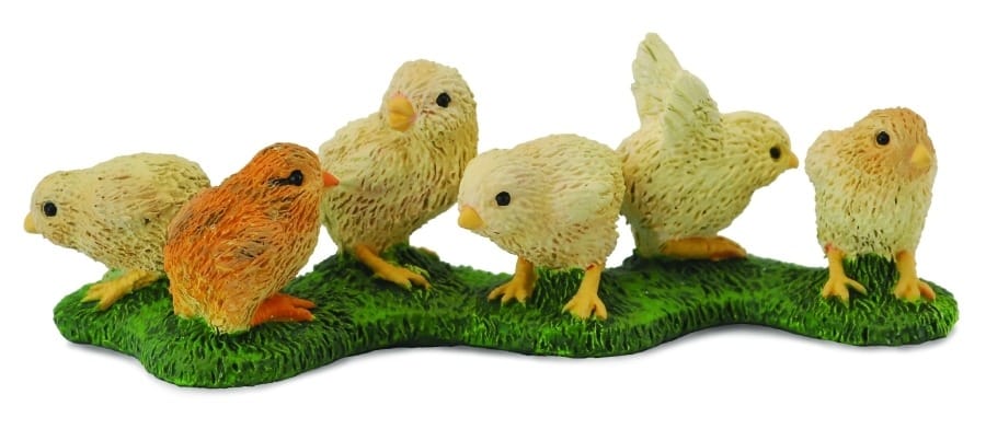 Фигурка Collecta Цыплята 88479, желтый, 6.5х2.5х2 см