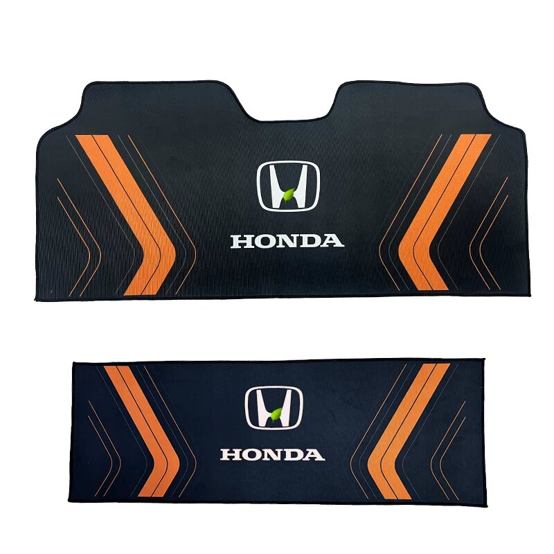 Напольные коврики для Honda Odyssey 2013-2024, средний и задний ряд, оранжевый цвет