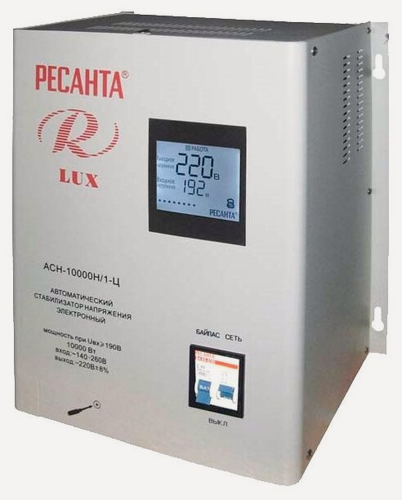 Изображение товара Стабилизатор напряжения Ресанта Lux АСН-10000Н/1-Ц 63/6/18