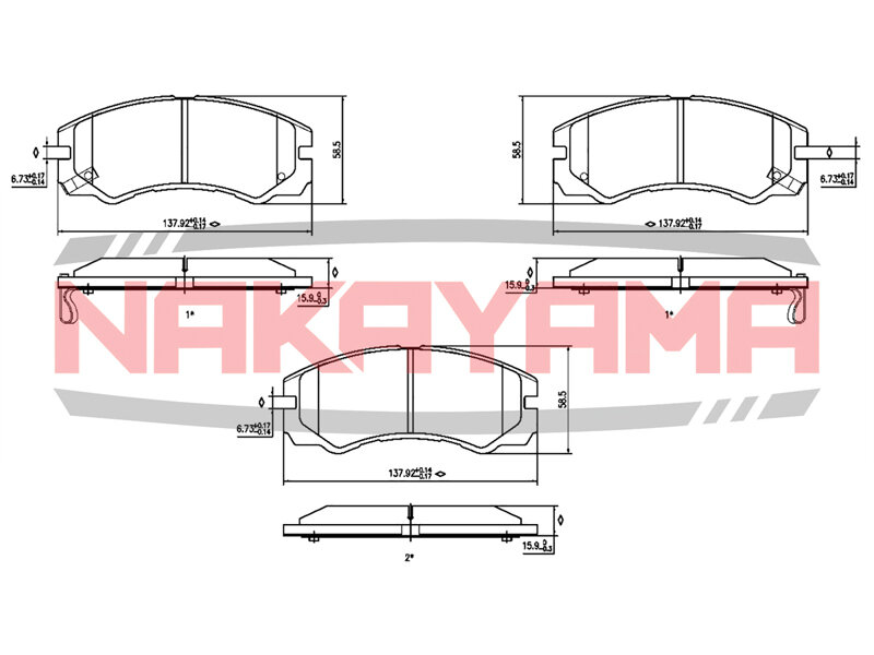 Колодки тормозные дисковые Nakayama p0407ny