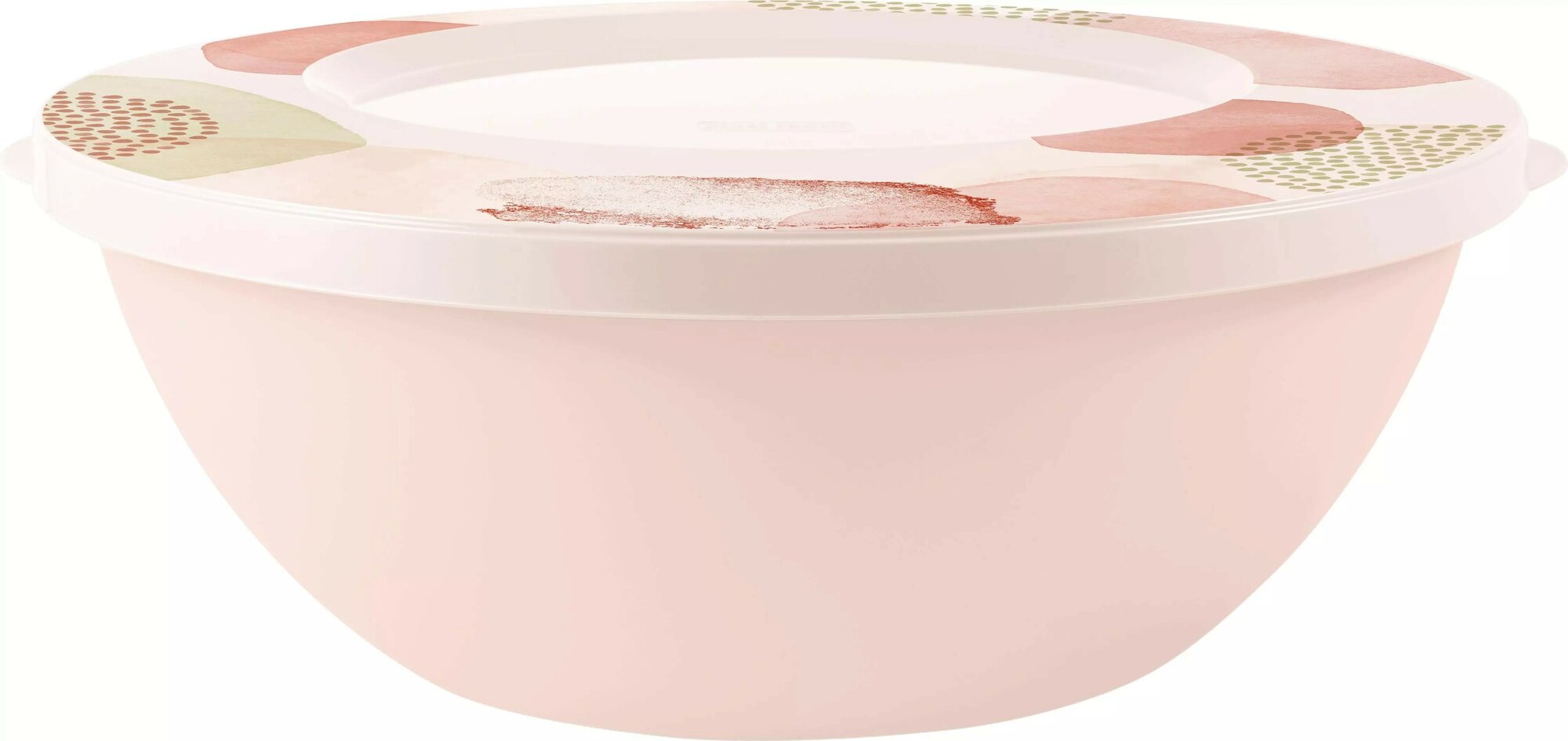 Миска с крышкой для кухни 3 л, пластик, персиковая карамель, Plast Team Pastel PT107511591