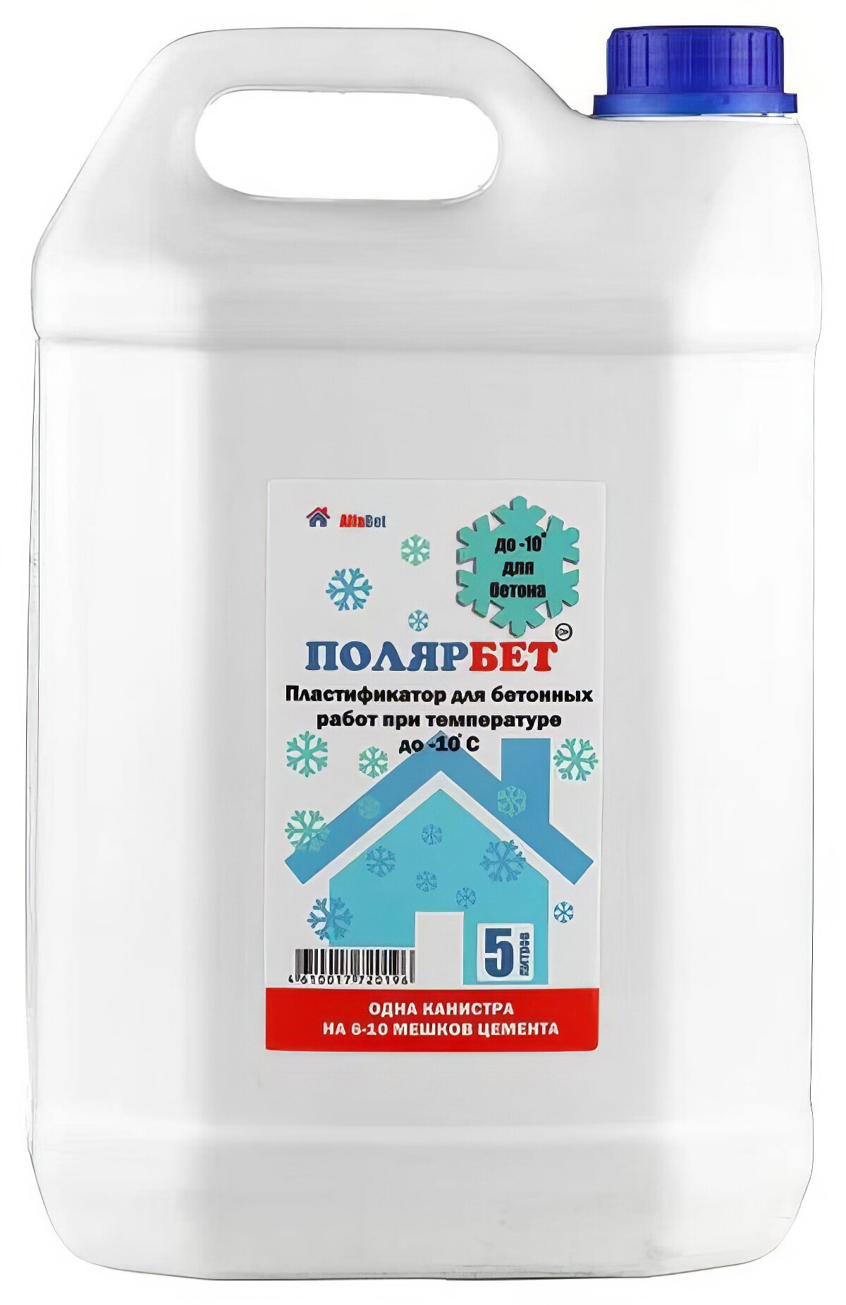 Добавка противоморозная пластификатор АльфаБетон Полярбетон 5 л