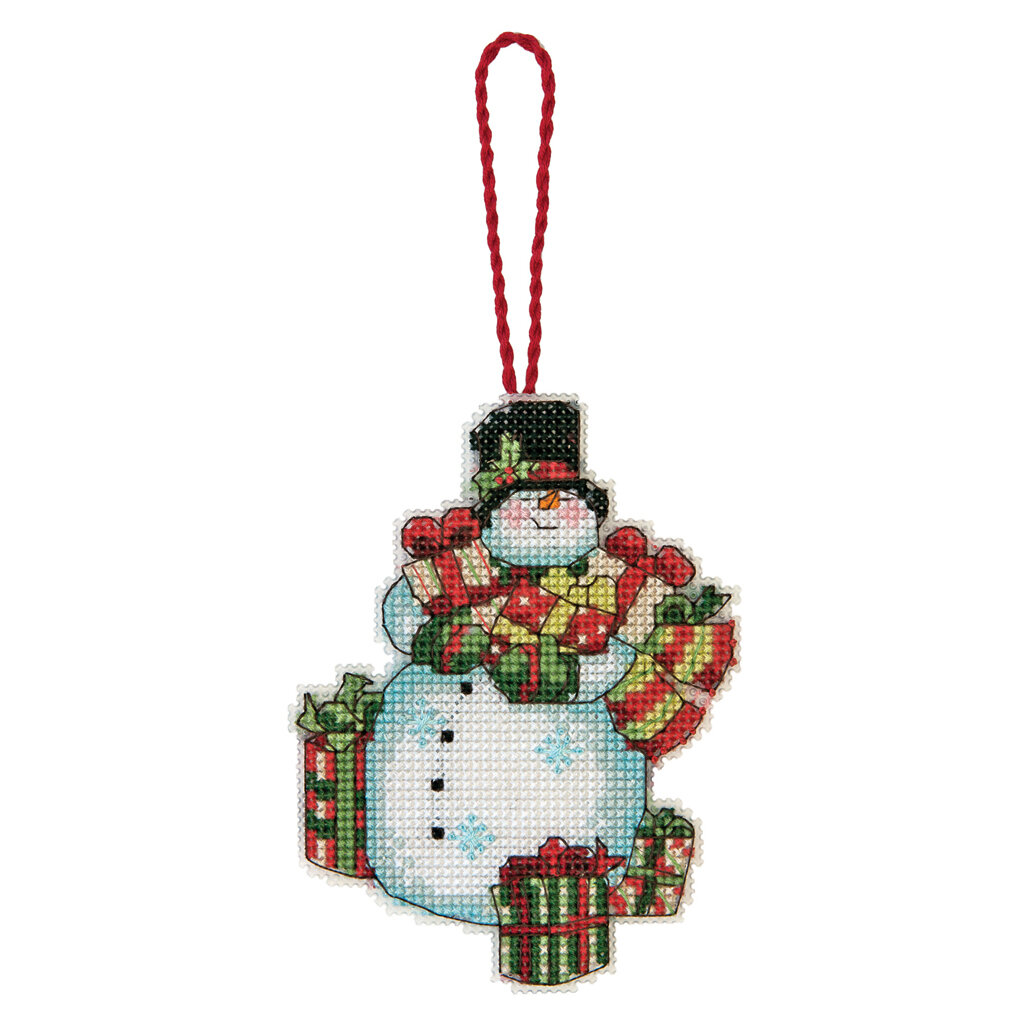 70-08896 Набор для вышивания крестом DIMENSIONS Snowman Christmas Ornament "Рождественское украшение Снеговик"