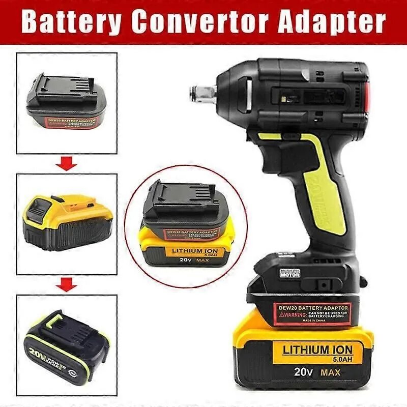 Адаптер для аккумулятора Аксессуары для инструментов Для батареи Для Dewalt 20V для электроинструмента Для WORX 20V 5PIN