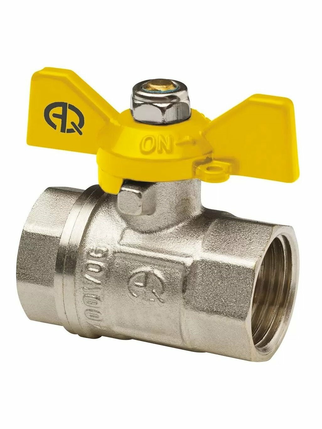 Кран для газа AquaLink 1/2', г-г, с ручкой-бабочкой, запорная арматура
