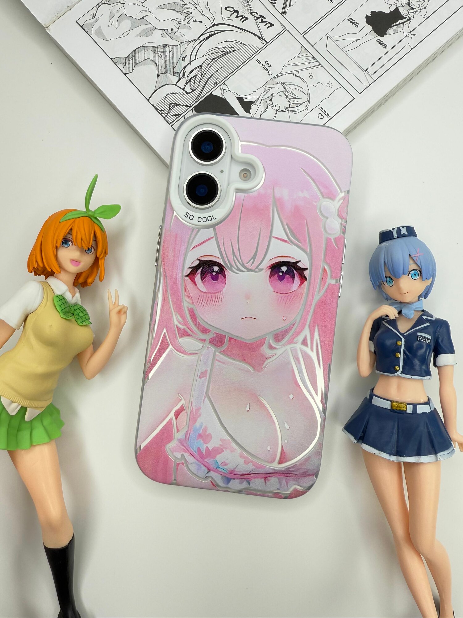 Чехол-Накладка для смартфона Apple iPhone 16, материал силикон, цвет белый