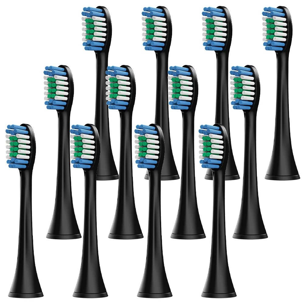 12 сменных насадок для Philips Sonicare Black