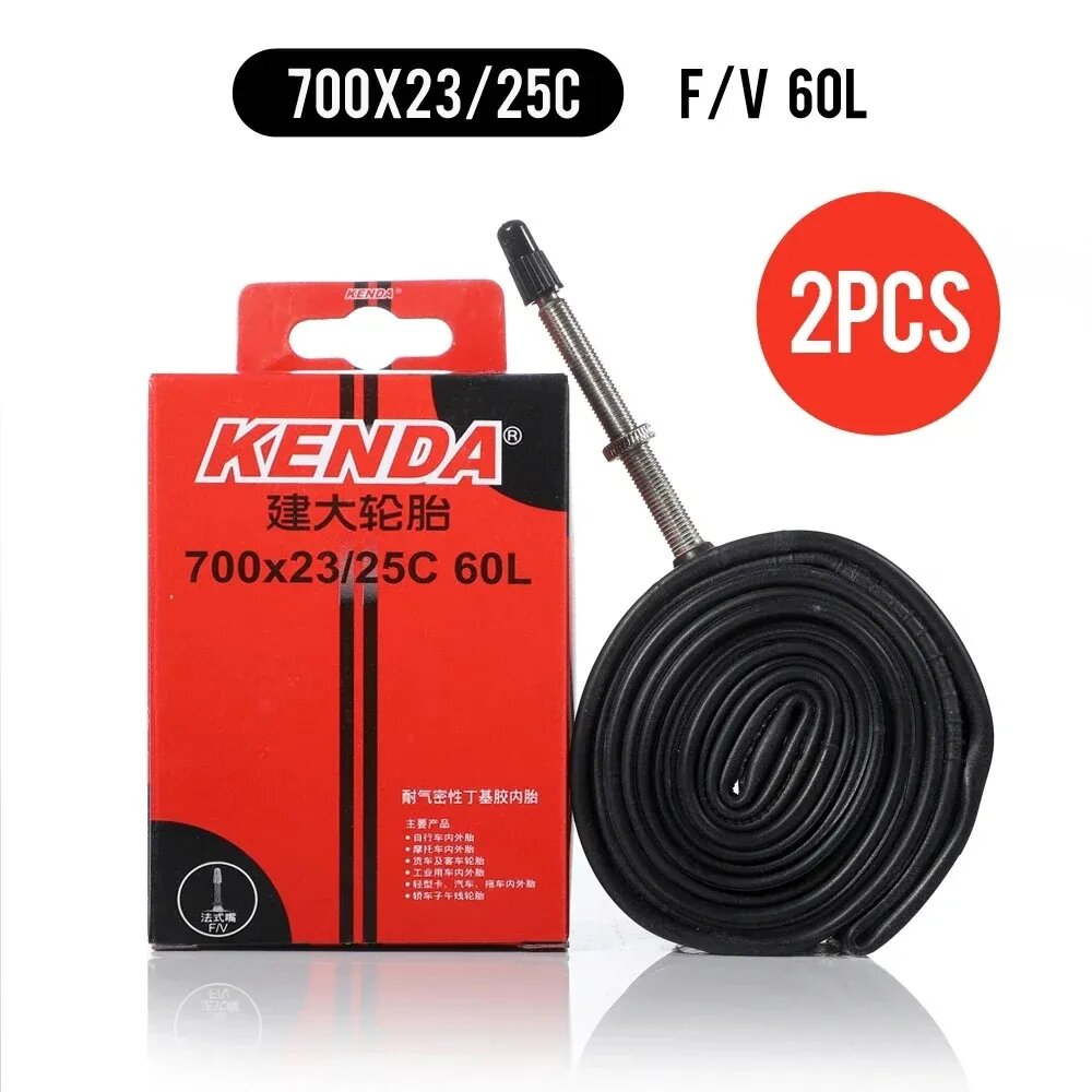 Камеры Kenda для шоссейных велосипедов 700C 2PCs 700x23-25c 60FV