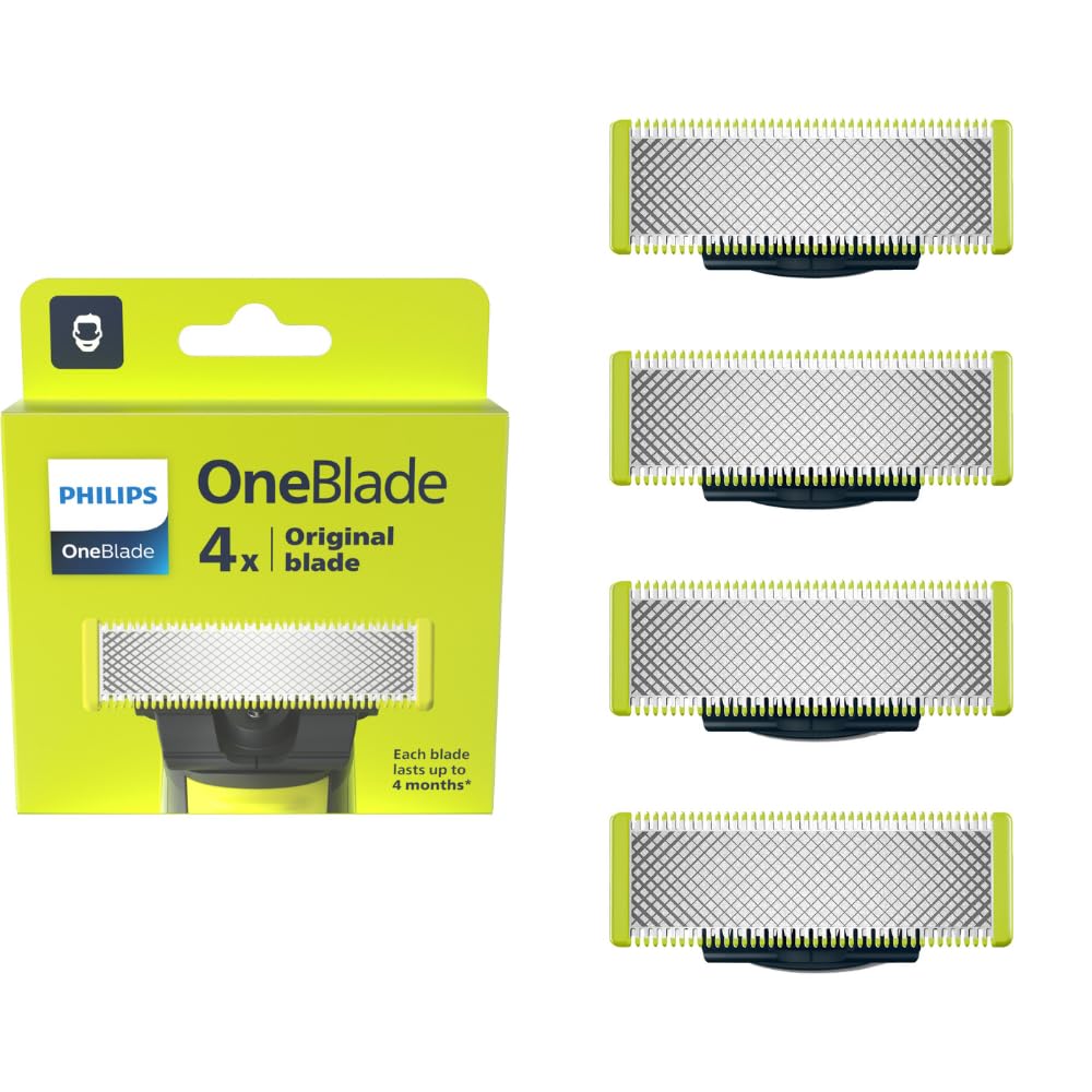 Сменные лезвие для триммера Phllips QP240/50 OneBlade 4 шт с индикатором износа лезвия