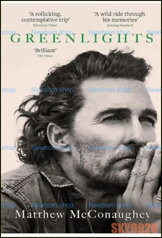 Greenlights Inspirational Memoir by Matthew McConaughey, Paperback Edition, Oscar Winners Life Story & Philosophy