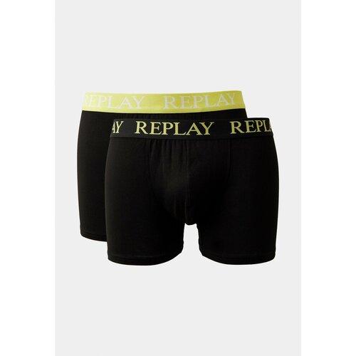 Трусы Replay, комплект из 2 шт., размер M, черный/желтый