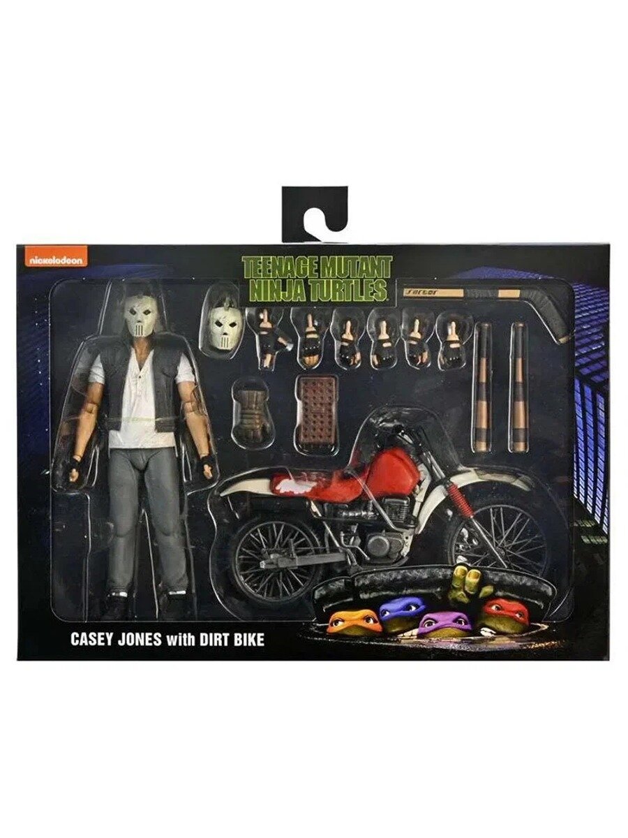 NECA фигурка TMNT черепашки ниндзя Casey Jones with Dirt Bike фигурки