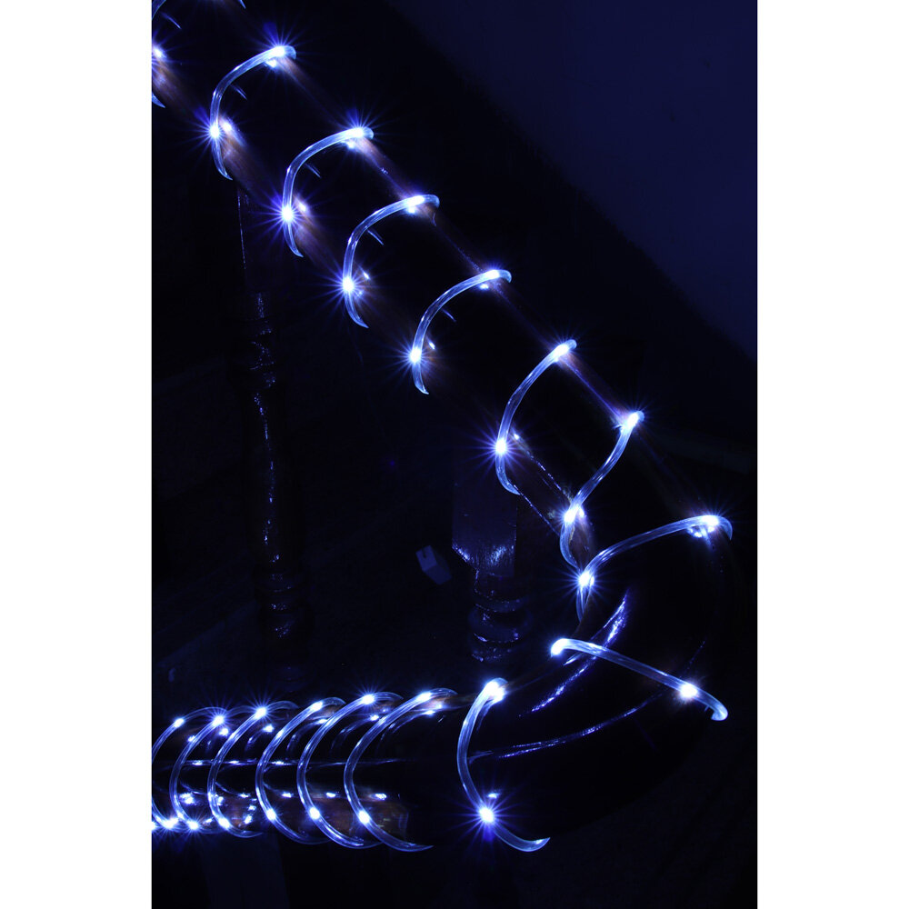 Сноу БУМ Эл. гирлянда шнур 5м, 50LED, белый, пост. свеч, ПВХ прозр, d5мм, IP44, 220В