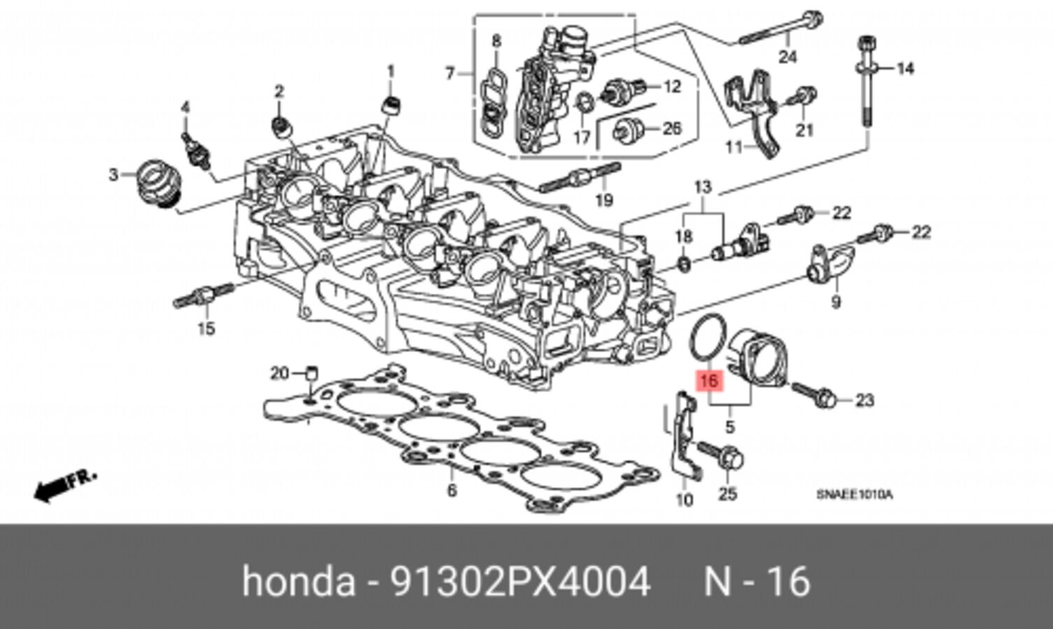 Кольцо Упл. honda Accord Viii (2008-2013) (HONDA 91302PX4004)