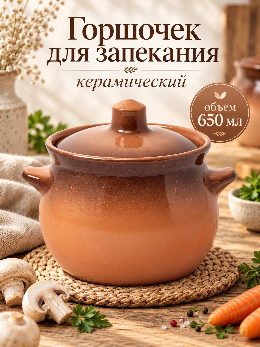 Горшок для жаркого "Пиканто" 0,65л