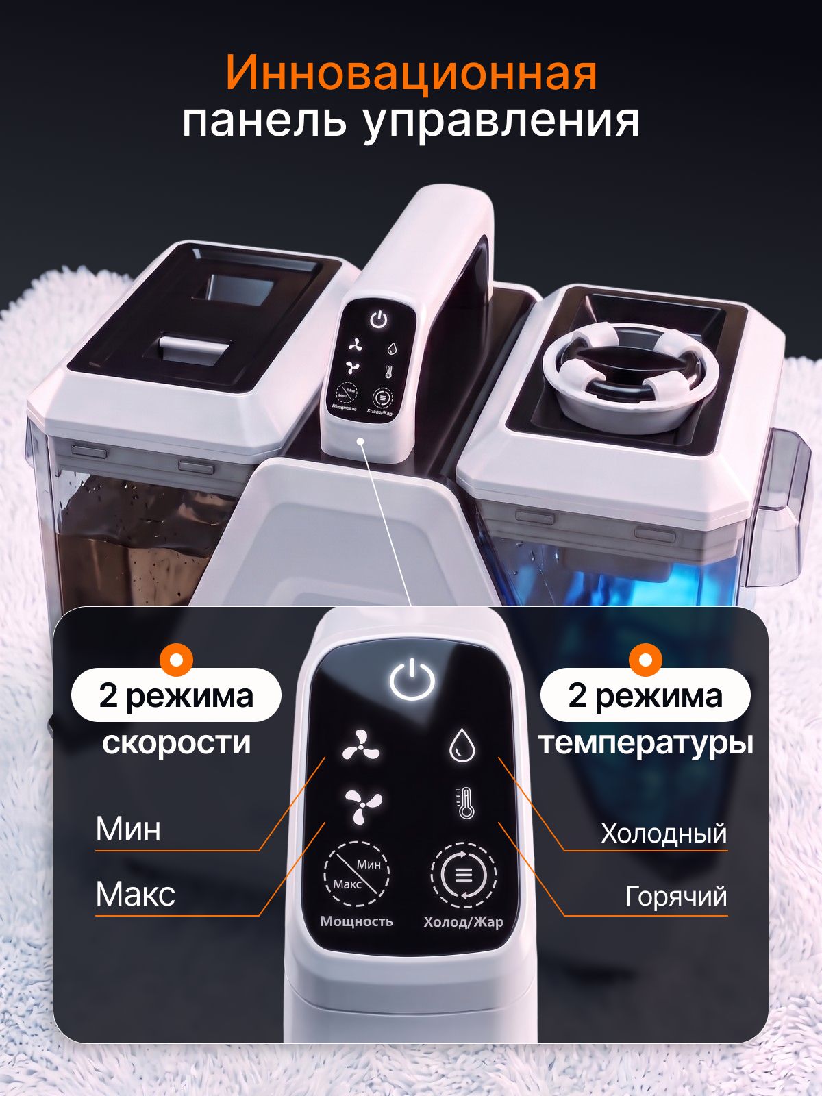 Моющий пылесос для мебели и ковров, 5 насадок, моющий пылесос для диванов и ковров