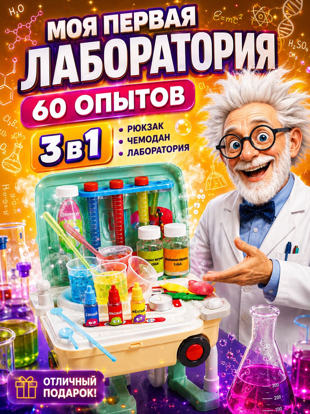 Эксперименты и опыты для детей "Моя первая лаборатория: 60 экспериментов"