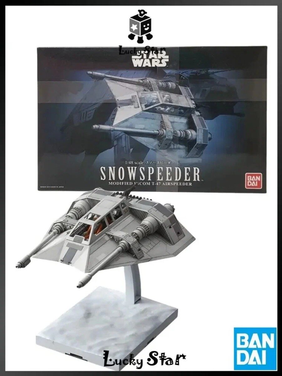 Фигурки, BANDAI Star Wars Звёздные войныI , Собранная модель 1/48 Snow Speeder