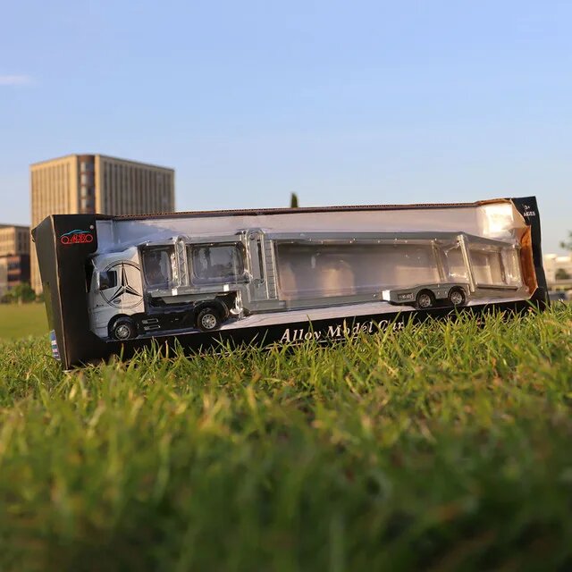 Модель грузовика MINI AUTO 1:50 металлический красный Flatbed Truck White