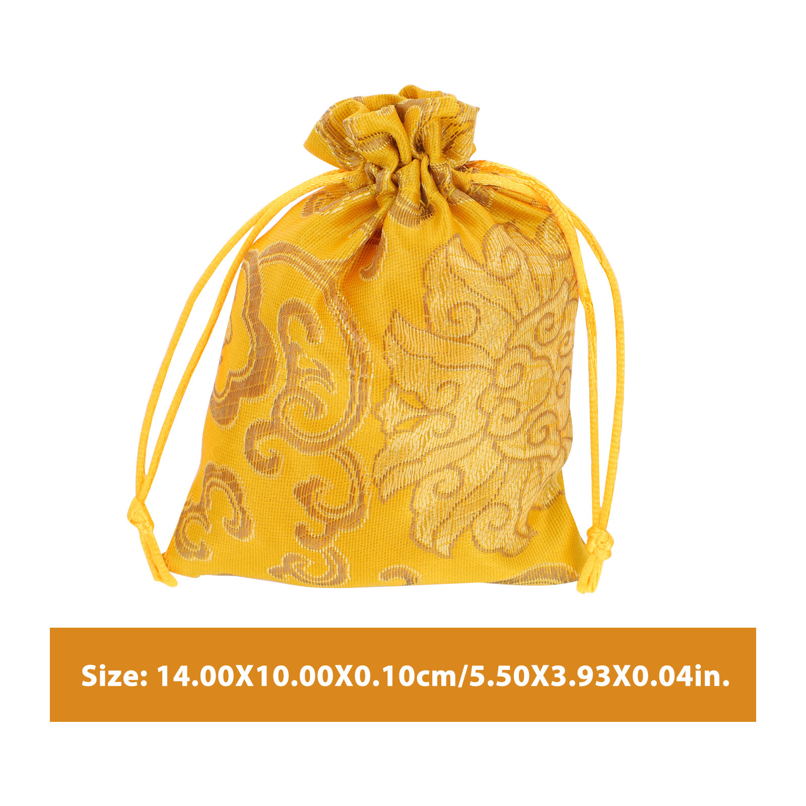 Подарочные Мешочки На Шнурке 12 Штук Желтый Цвет 14X10X0 1Cm