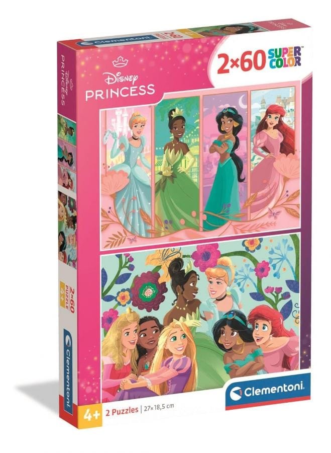 Пазл Clementoni Super Color "Принцессы Disney", 2x60 элементов