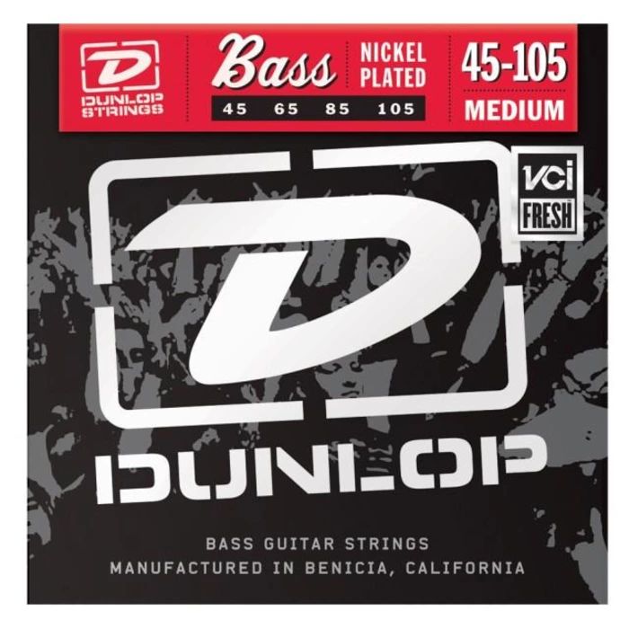 Dunlop DBN45105 Комплект струн для 4-струнной бас-гитары 45-105