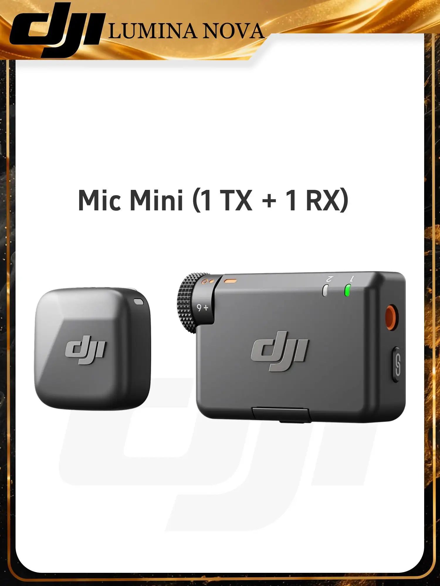 DJI Микрофон универсальный DJI Mic Mini (1TX+1RX), серый металлик, оливковый