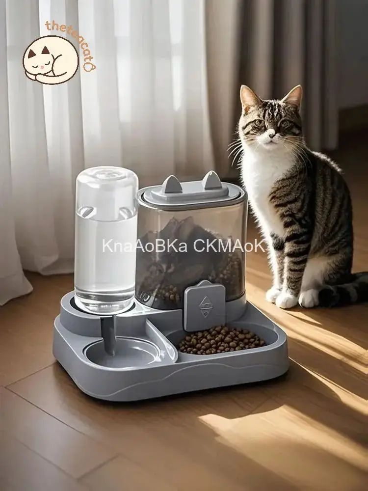 Автоматическая кормушка для домашних животных 2-в-1, поилка для воды, подходит для собак и корм для кошек сухой