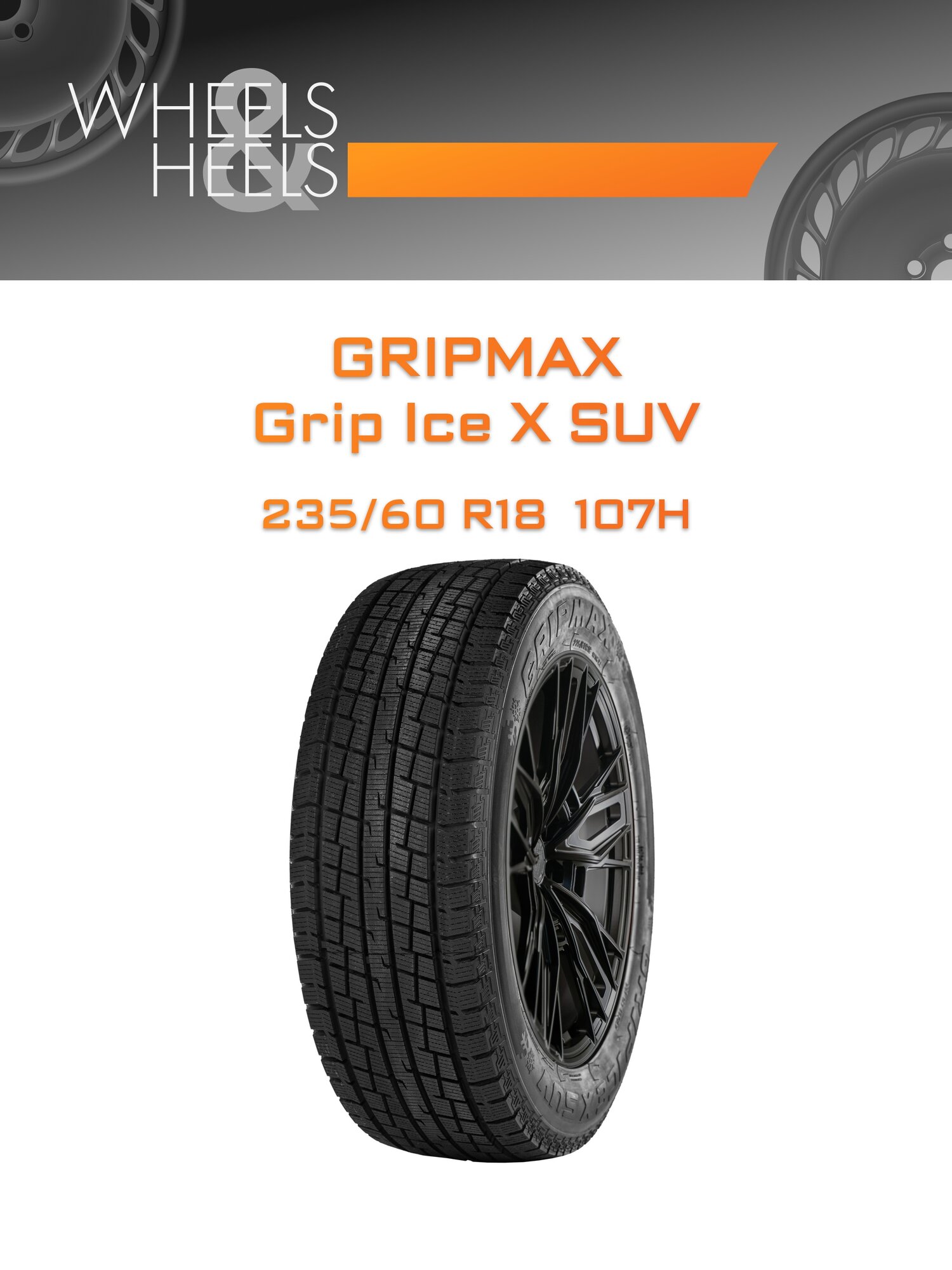 Шина автомобильная GRIPMAX Grip Ice X SUV SUV 235/60 R18 107H XL WINTER, зимняя, универсальная