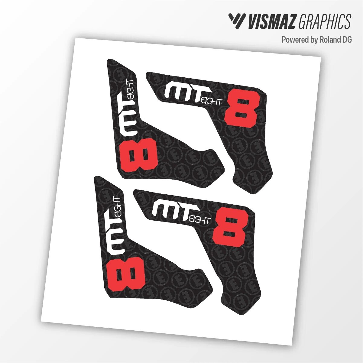 Виниловая наклейка VISMAZ MT8 для тормозных рычагов MTB Style2 MT8-Red