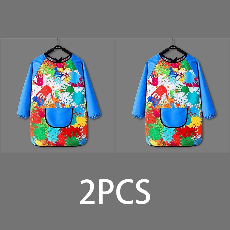 Водонепроницаемый детский фартук WQ005 XXL(L), 2pcs Blue