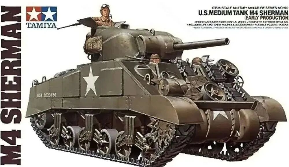 Tamiya 35190 1/35 Набор моделей раннего производства среднего танка M4 Sherman